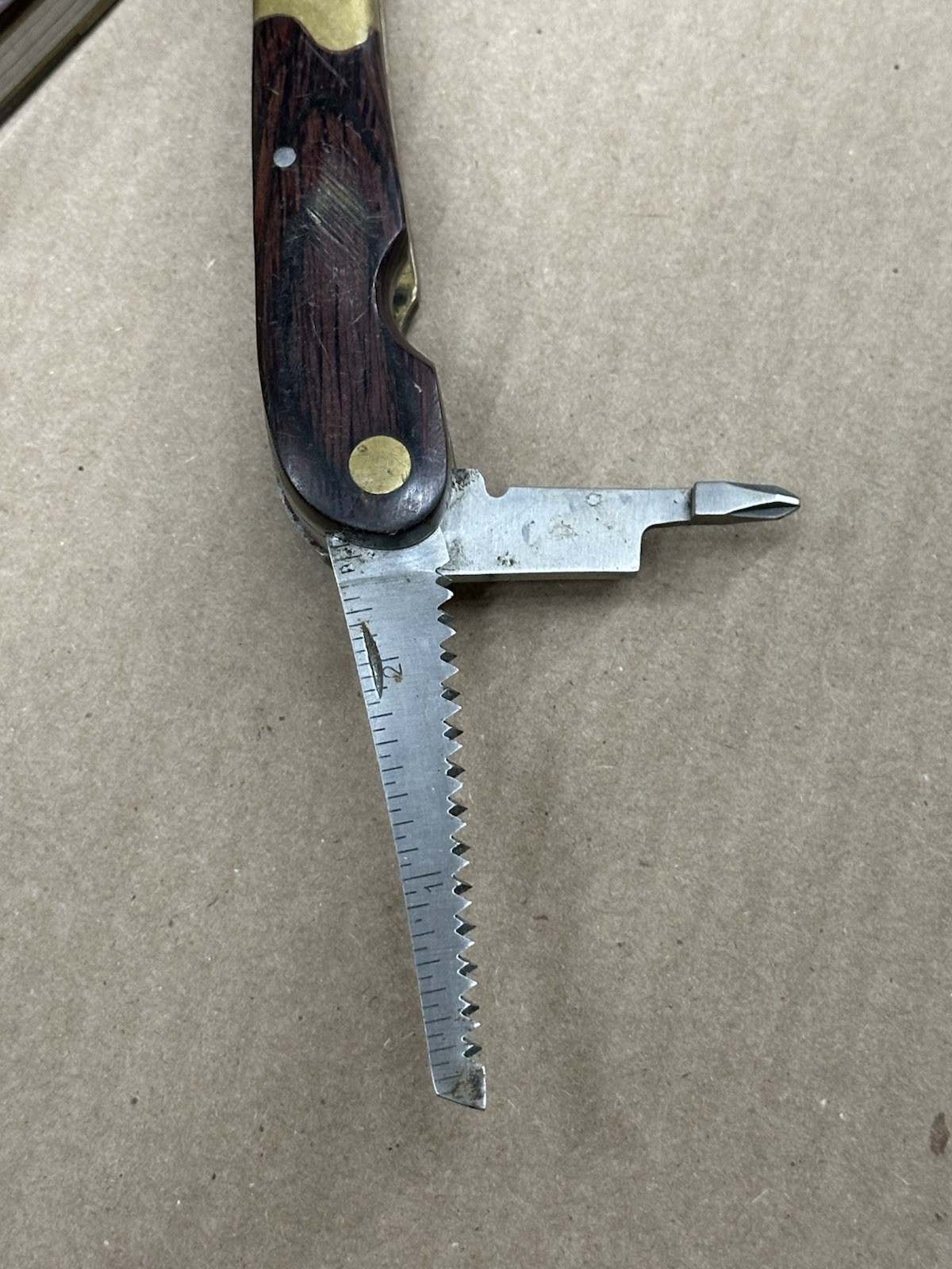 HUSKY 25 Years 25th Anniversary Limited Edition Multi-Tool Brass Wood vintage