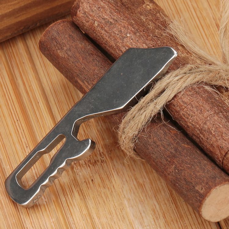 Stainless Steel Multi EDC Tool Pry Bar Bottle Opener Screwdriver Survival Tool