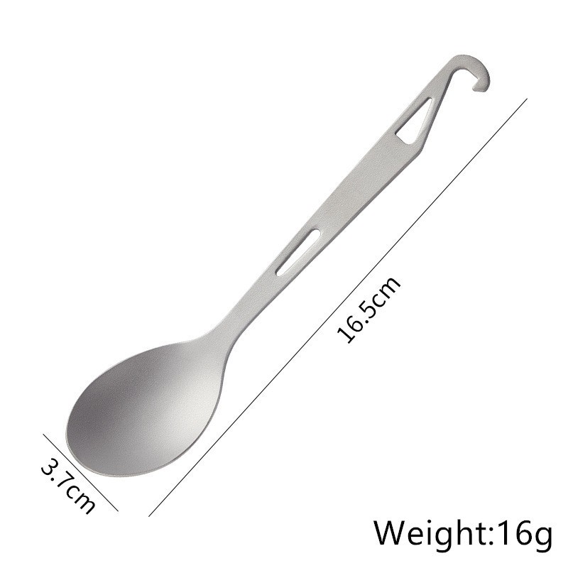 EDC Pure Titanium Spoon with Bottle Opener Lightweight Camping Outdoor Flatware