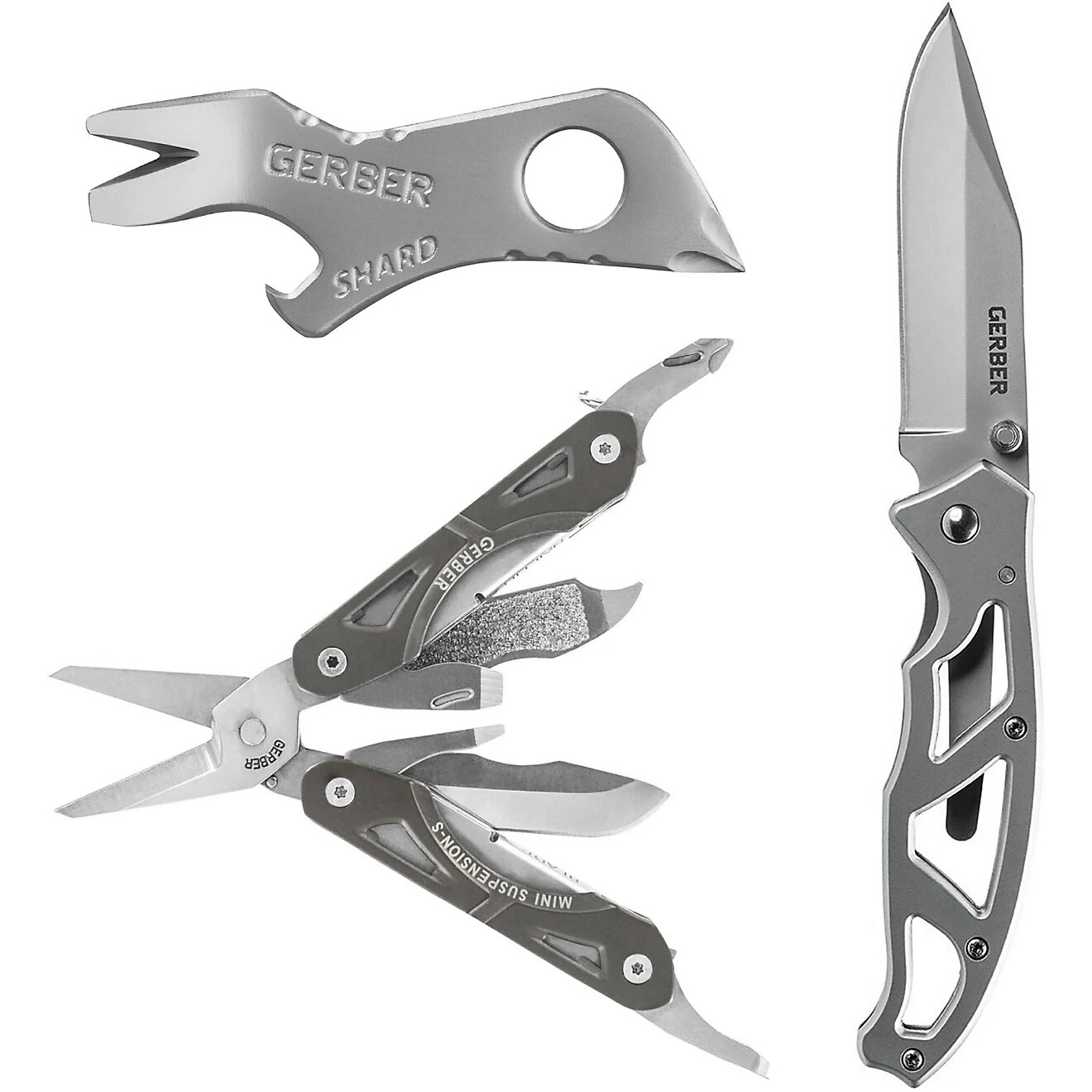 GERBER 31-004160 PARAFRAME KNIFE, SHARD & MINI SUSPENSION MULTI TOOLS – NEW!