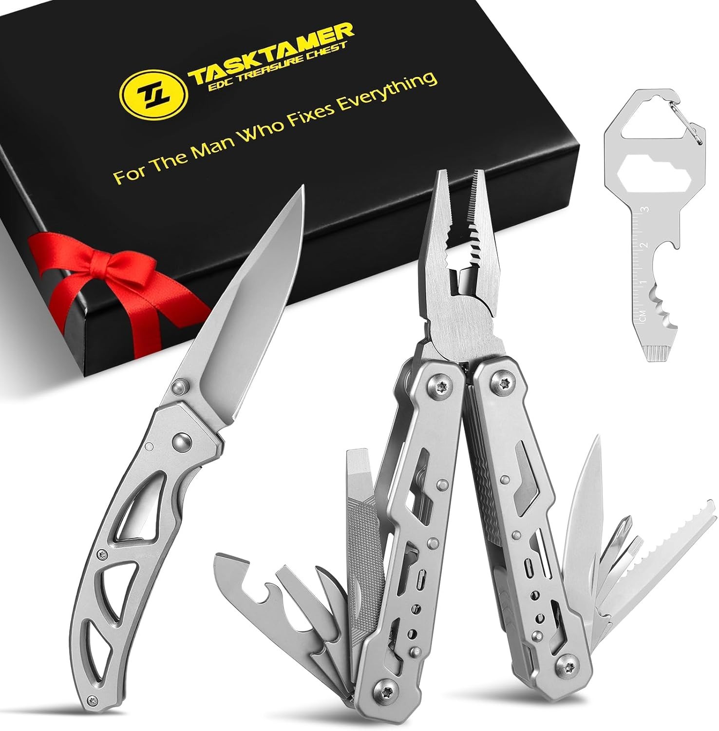 Multitool Gifts Men Multi-tool Pliers & Pocket Knife 3-Piece EDC Tool Set Packed