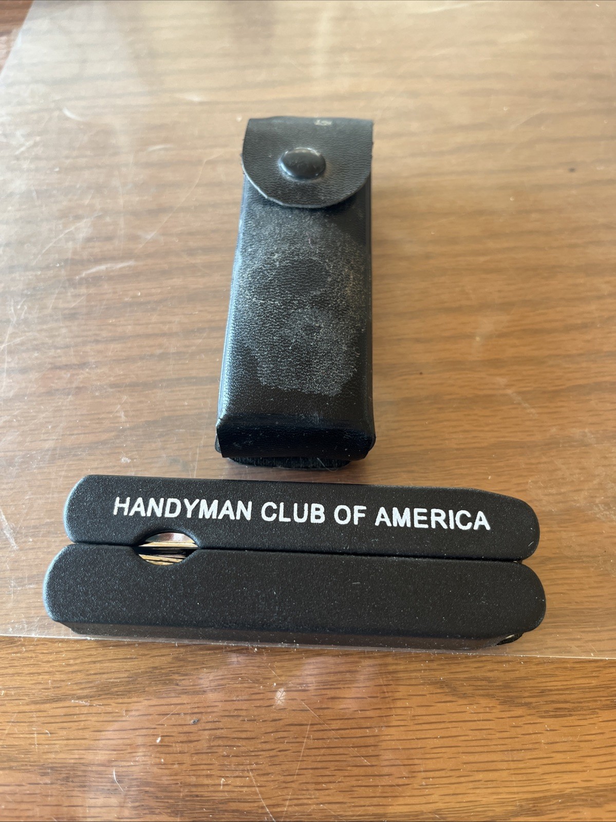 Handyman Club Of America Logo Folding Multi Tool Preowned SS Steel Cool, Sheath
