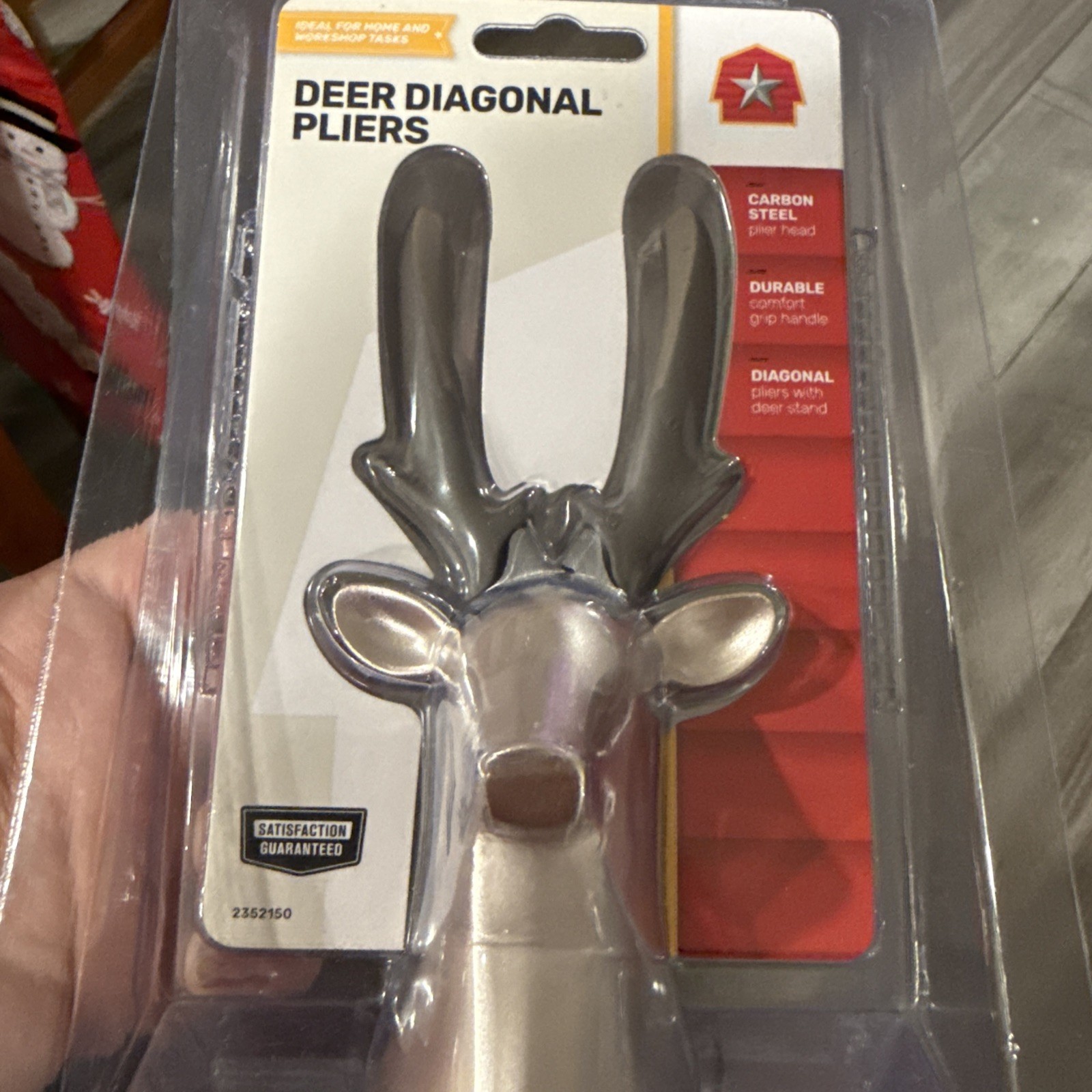 Barn Star Carbon Steel Diagonal Pliers with Deer Stand, Adorable NEW