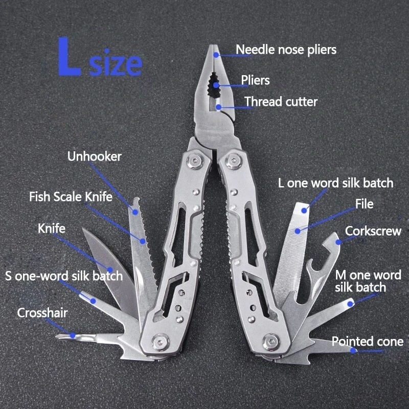 Multifunctional Folding Pliers Multi-tool Pocket Knife Outdoor Portable 14 Tools