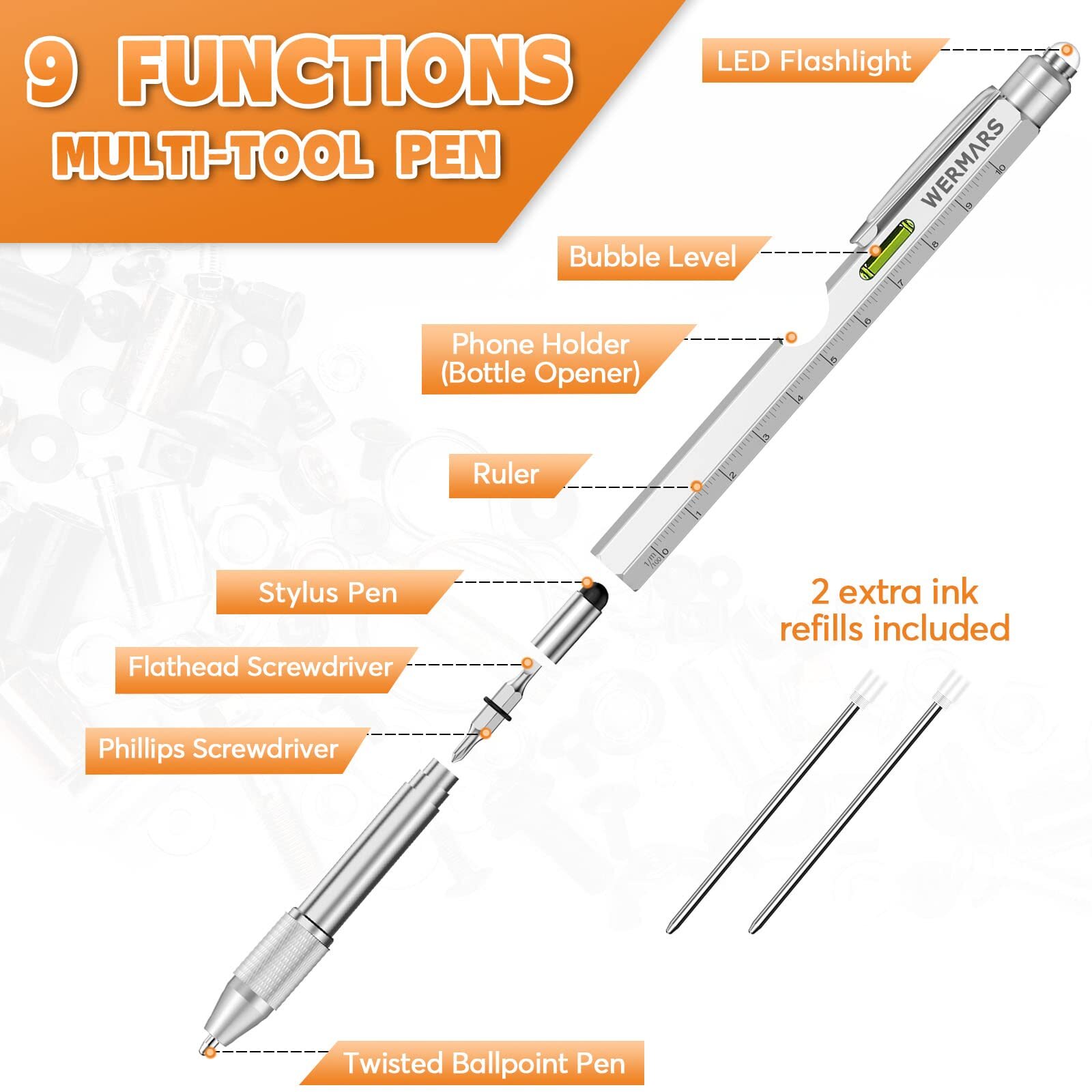 Stocking Stuffers For Adultsgifts For Men 9 In 1 Multitool Pen Christmas Gift Fo