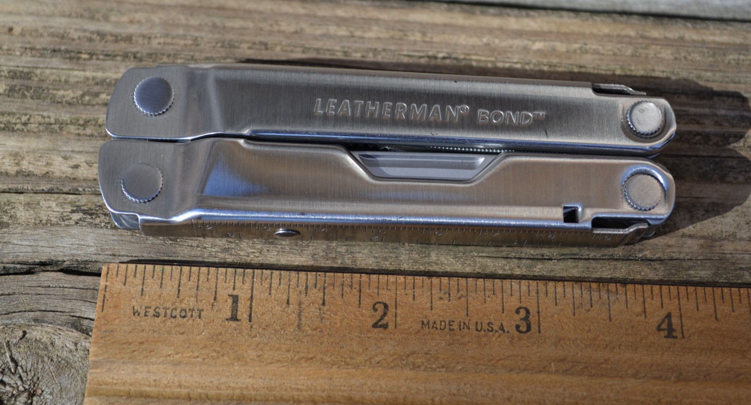 Leatherman Bond Silver Stainless Multi-Tool Knife Pliers & Other Tool–New Other