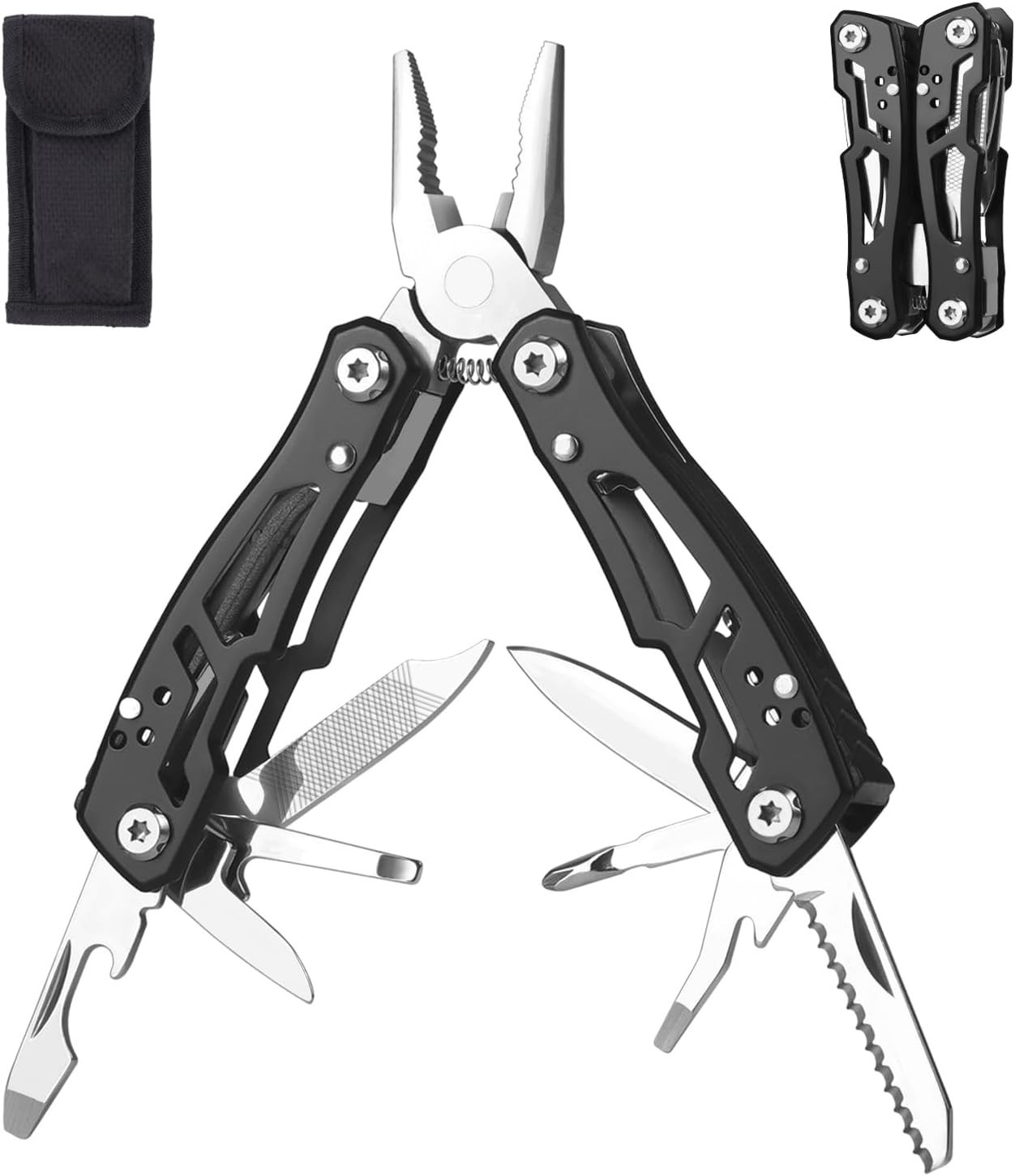 Mini Multitool Knife 12 in 1 Small Pocket Multi Tool with Knife and Pliers