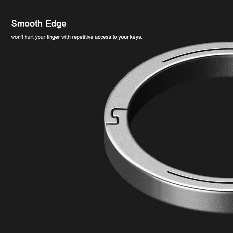 Key Ring Key Organizer Side Pushing Key Organizer Smooth Edge For Keychains