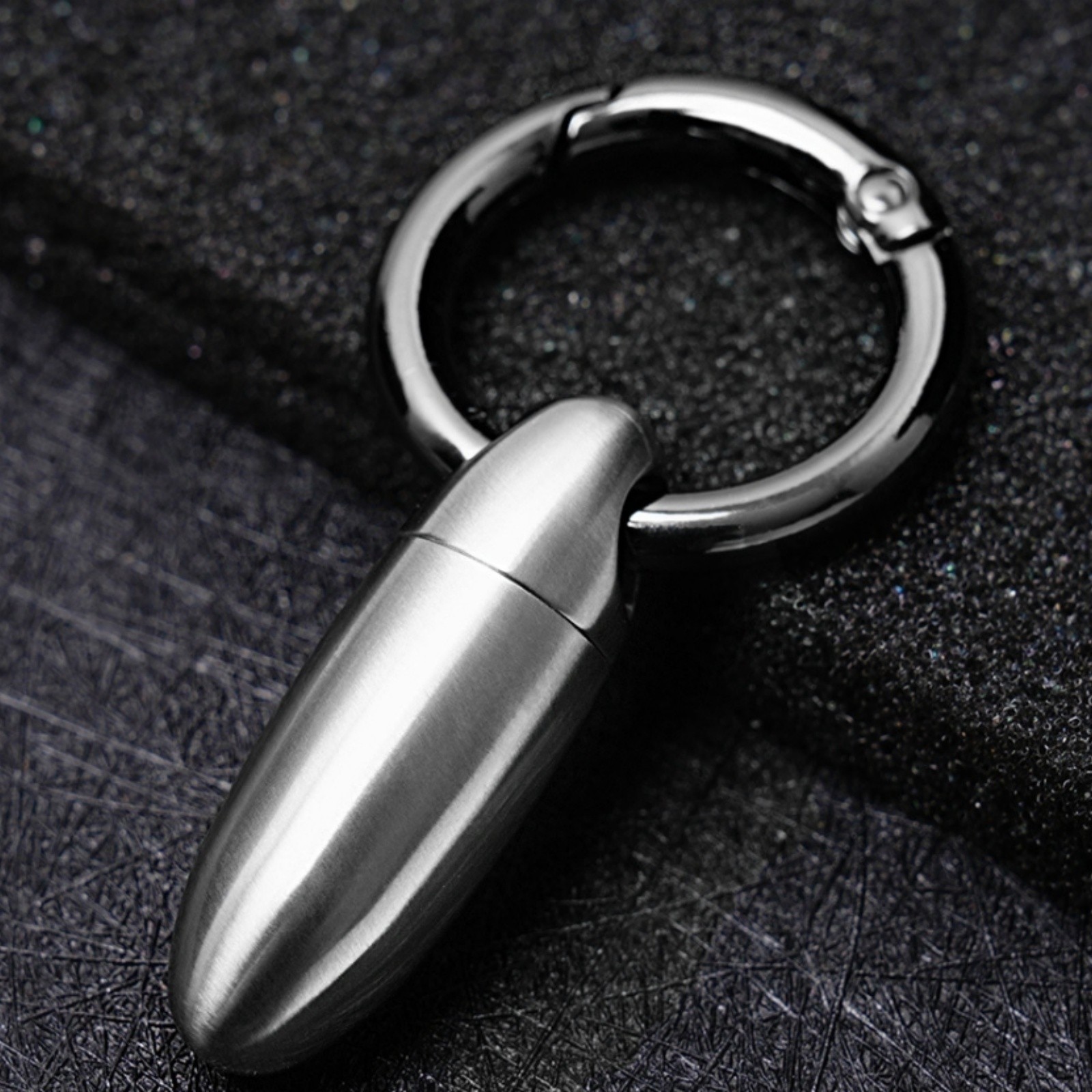 Titanium Alloy Waterproof Capsule Pill Box Keychain Travel EDC Tool Portable