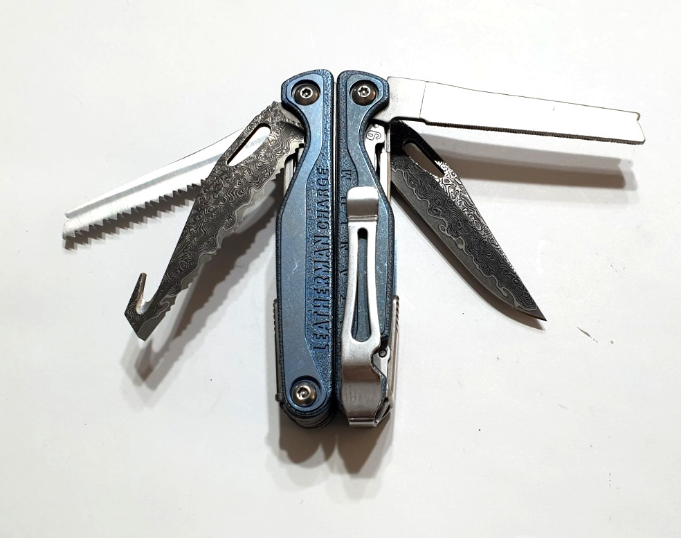 🔥🔥🔥 Leatherman Charge TTI Titanium Damascus Blades NotUsed Very Rare