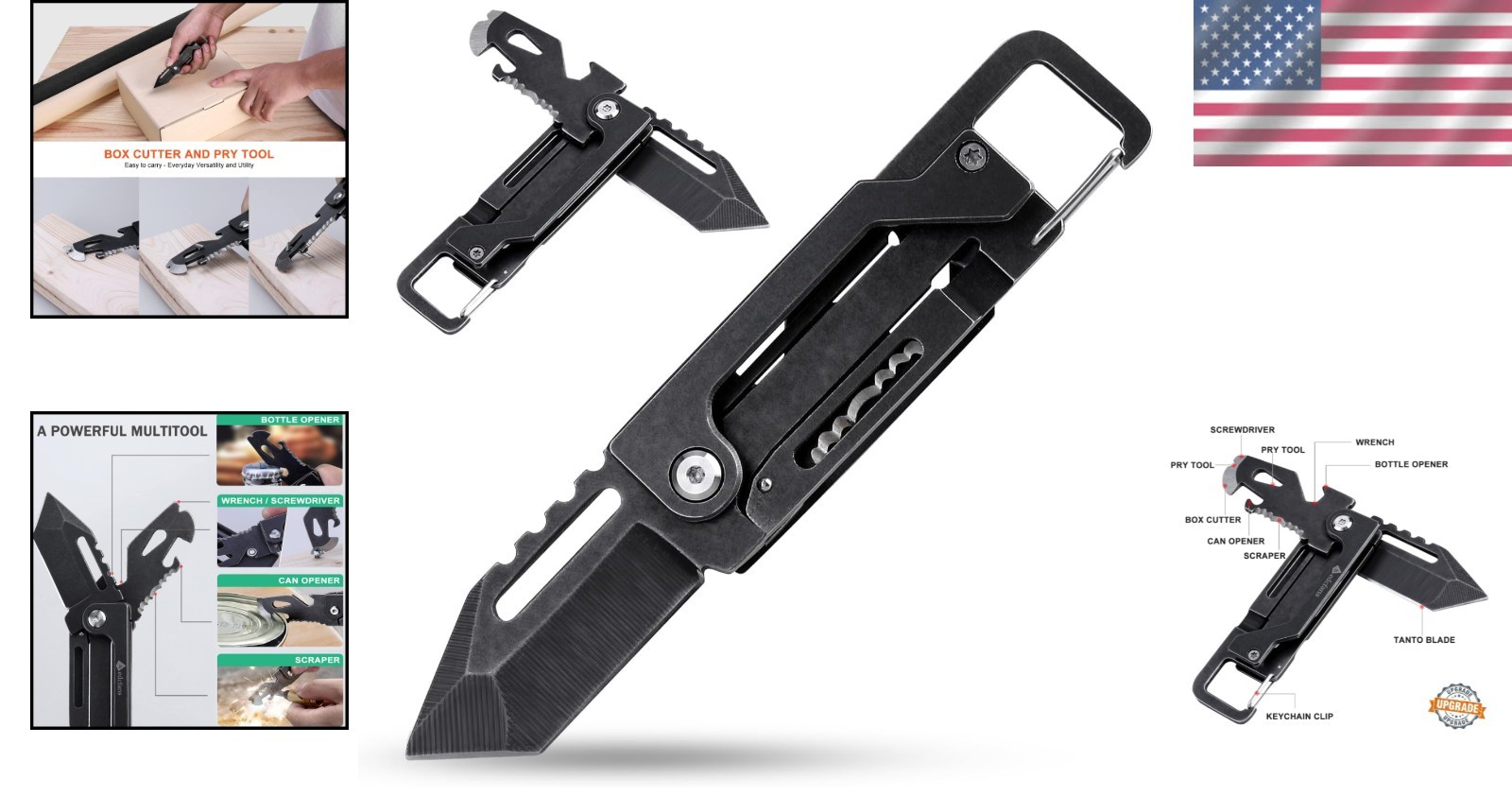 Elegant 8-in-1 Keychain Knife & Multitool – Perfect for EDC & Outdoor Adventure