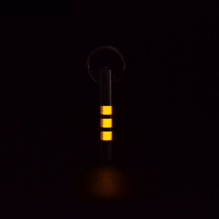 Glow in the Dark Titanium Keychian Necklace Pendant EDC Charm 25 Years Life Gift