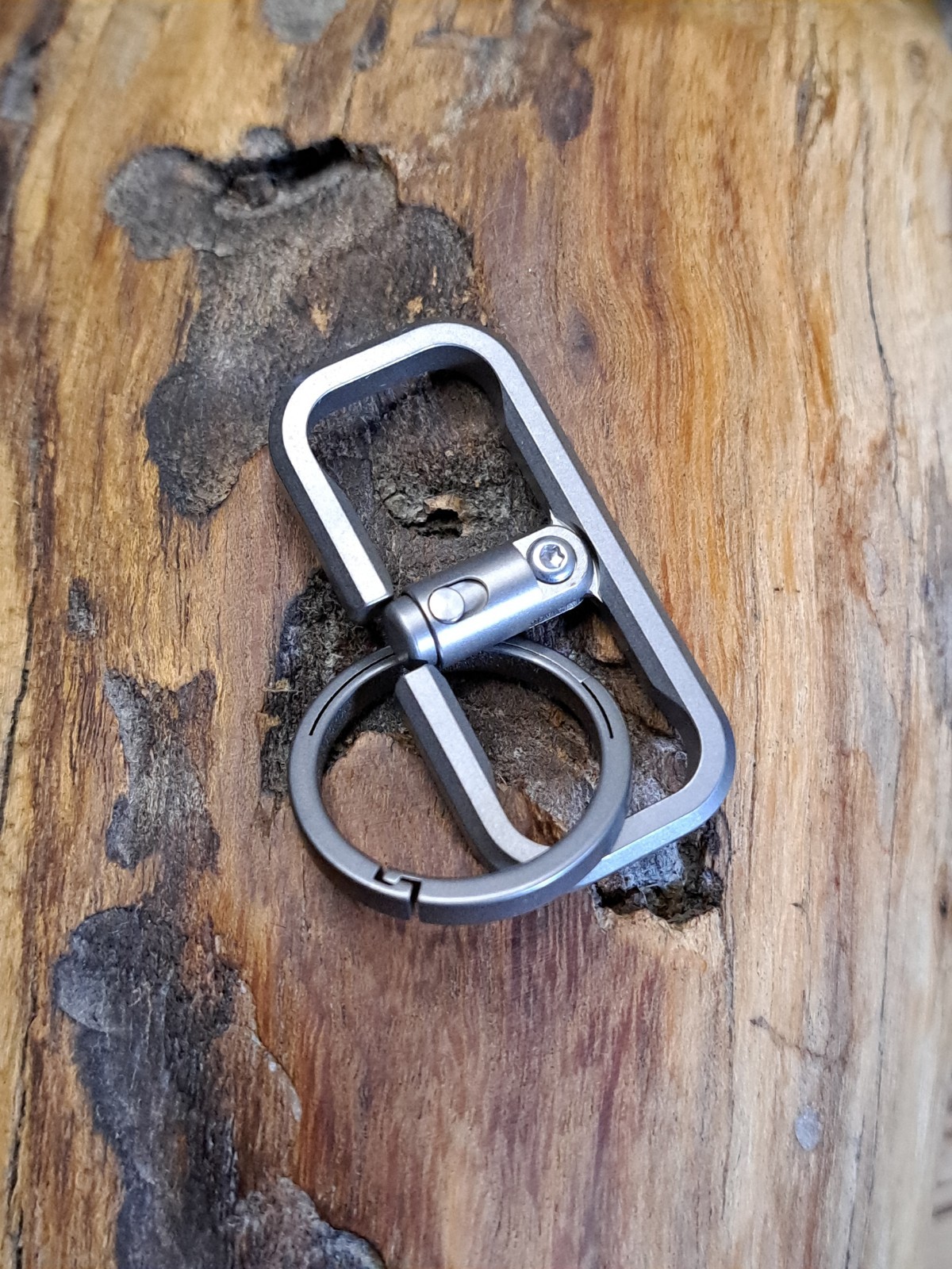 Pro Series Gentleman’s Dual Titanium Carabiner Keychain With Quicksnap Keyring
