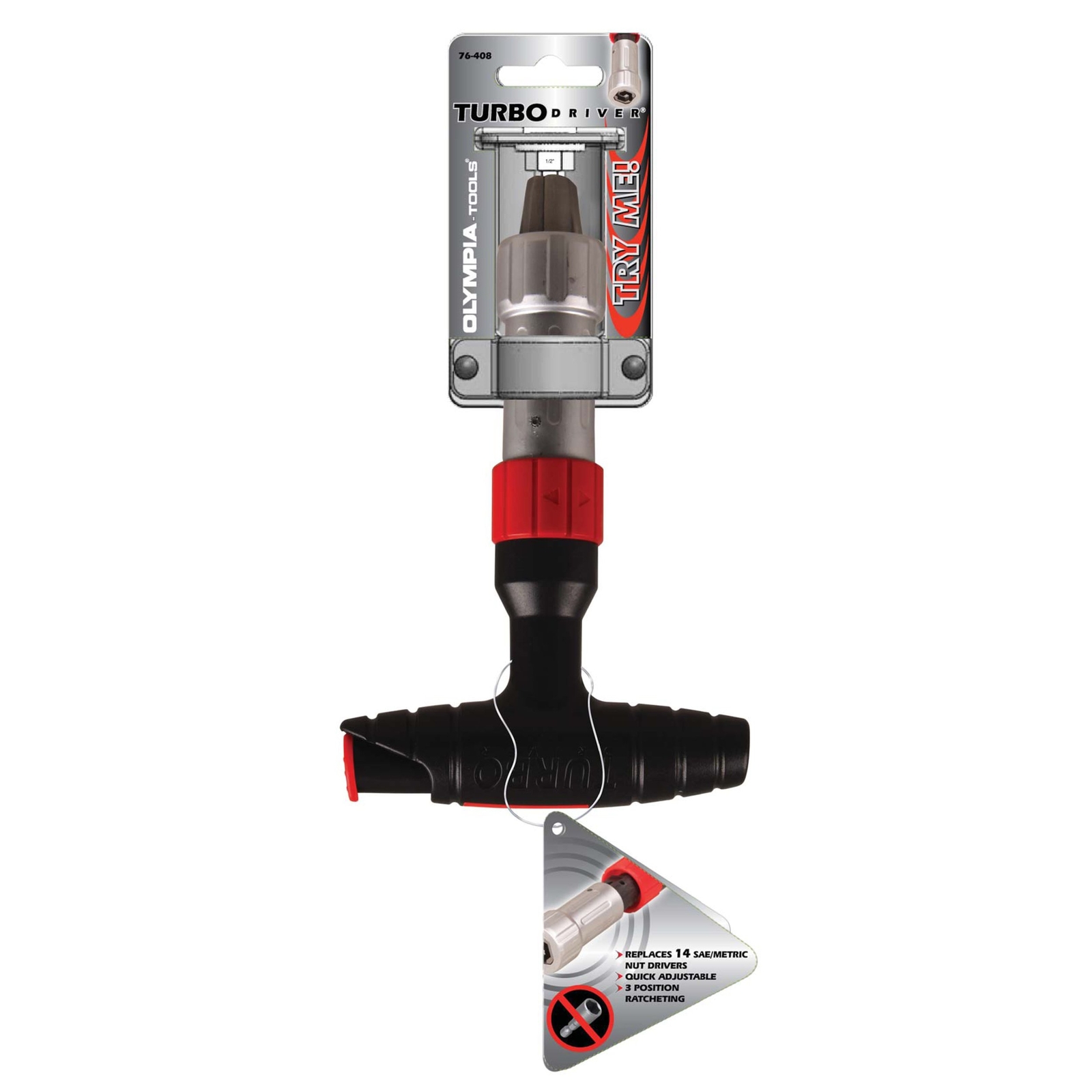 Olympia Tools Turbo Driver 14-in-1 Self Quick Adjusting Ratchet Driver (76-408)