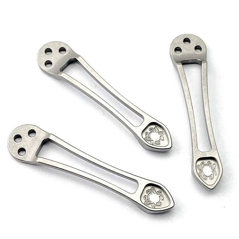 Titanium Pocket Knife CNC Back Clip For Spyderco C81 Paramilitary 2 Para 3 C223