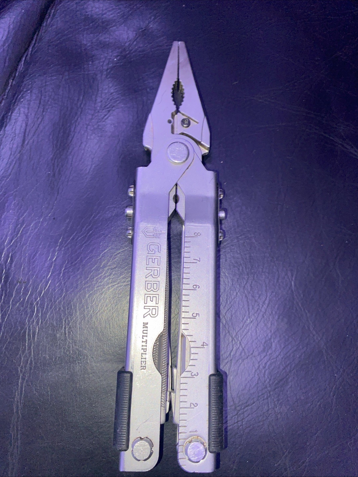 Gerber Silver Stainless Steel Multiplier w/ 12 Multi-Tools Needle Nose Pliers
