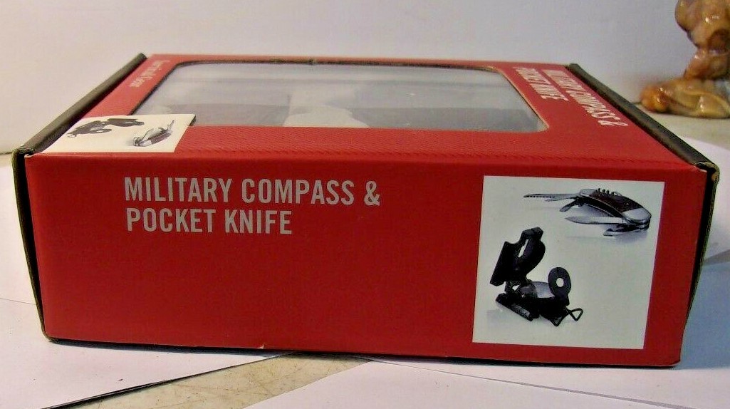 MILITARY COMPASS & POCKET KNIFE SET – TANDY SURVIVAL GEAR – NOS – Sale!