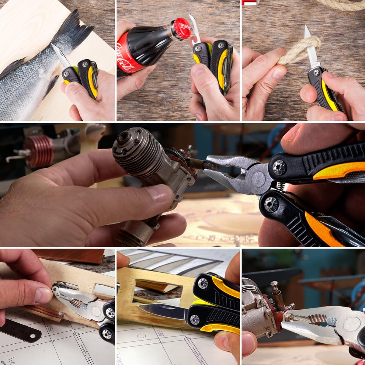 Mini Multitool Knife 12 in 1 Small Pocket Multi Tool with Knife and Pliers – …