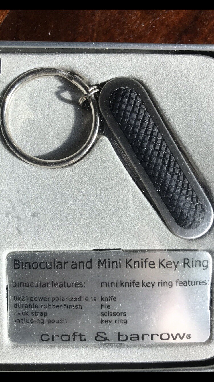 BINOCULAR and MINI KNIFE KEY RING SET Croft and Barrow