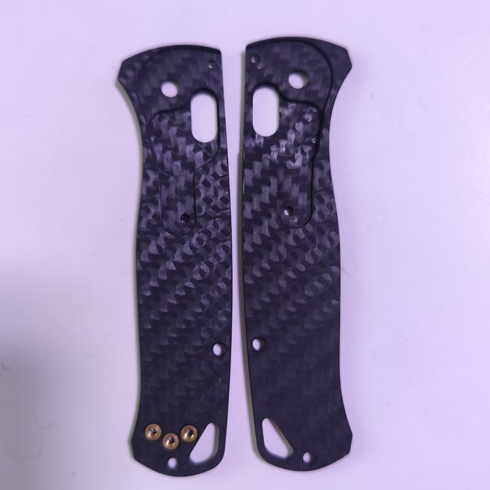 1 Pair 3K Carbon Fiber Handle Scales For Benchmade Bugout 535 Knives New