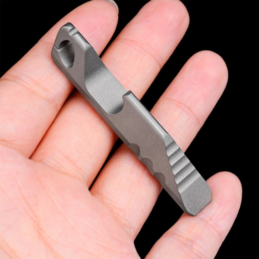 Titanium Alloy Mini Pry Bar Bottle Opener Keychain EDC Multi Tool Pocket New 1pc