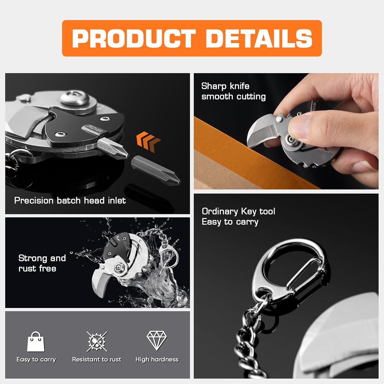 Small Multitool Small Folding Pliers, Pocket Screwdriver with Knife Multi
