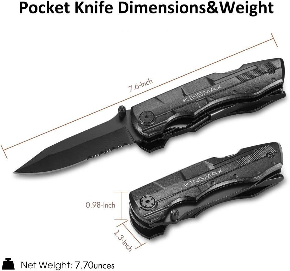 Tactical Multitool Pocket Knife with 7 Features – Perfect for Outdoor Adventu…