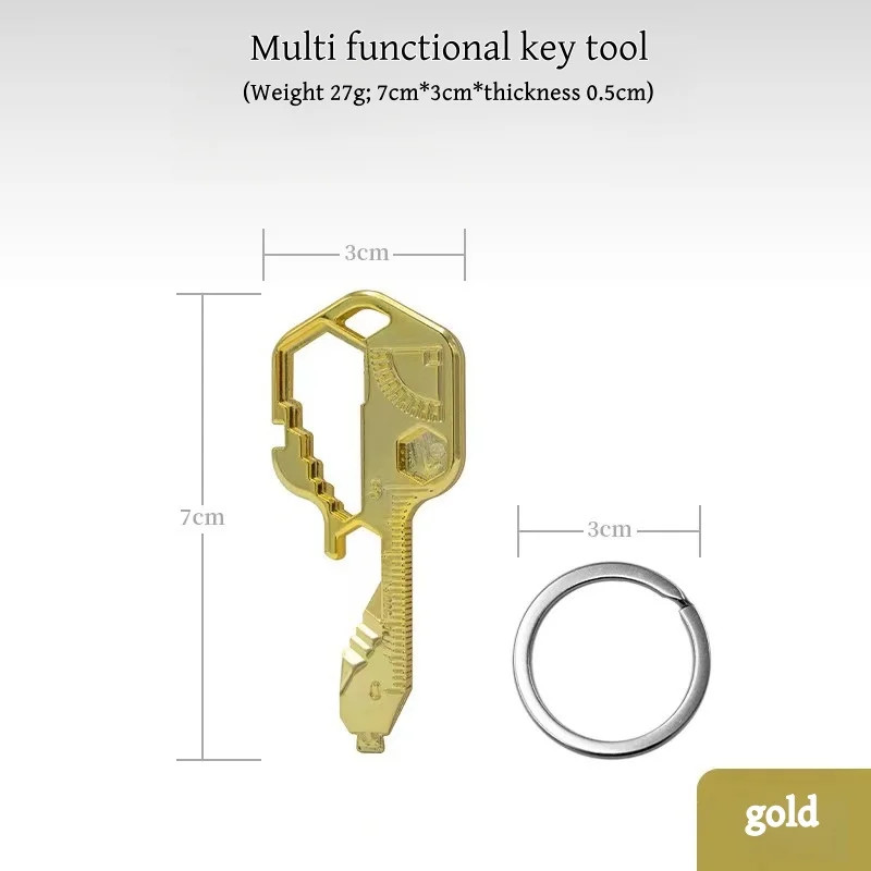 24 in 1 Multifunction Key Tool Combination Stainless Steel Pendant Mini Portable