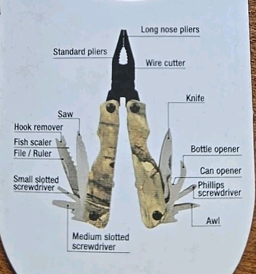 MOSSY OAK 13-in-1 Folding Multi Tool Plier Portable Pocket Knife for Camping USA