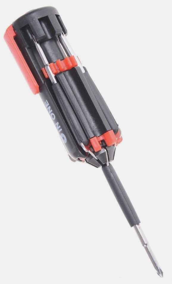 8 in 1 Multi-Purpose Portable Screwdriver with LED Flashlight Torch Tool