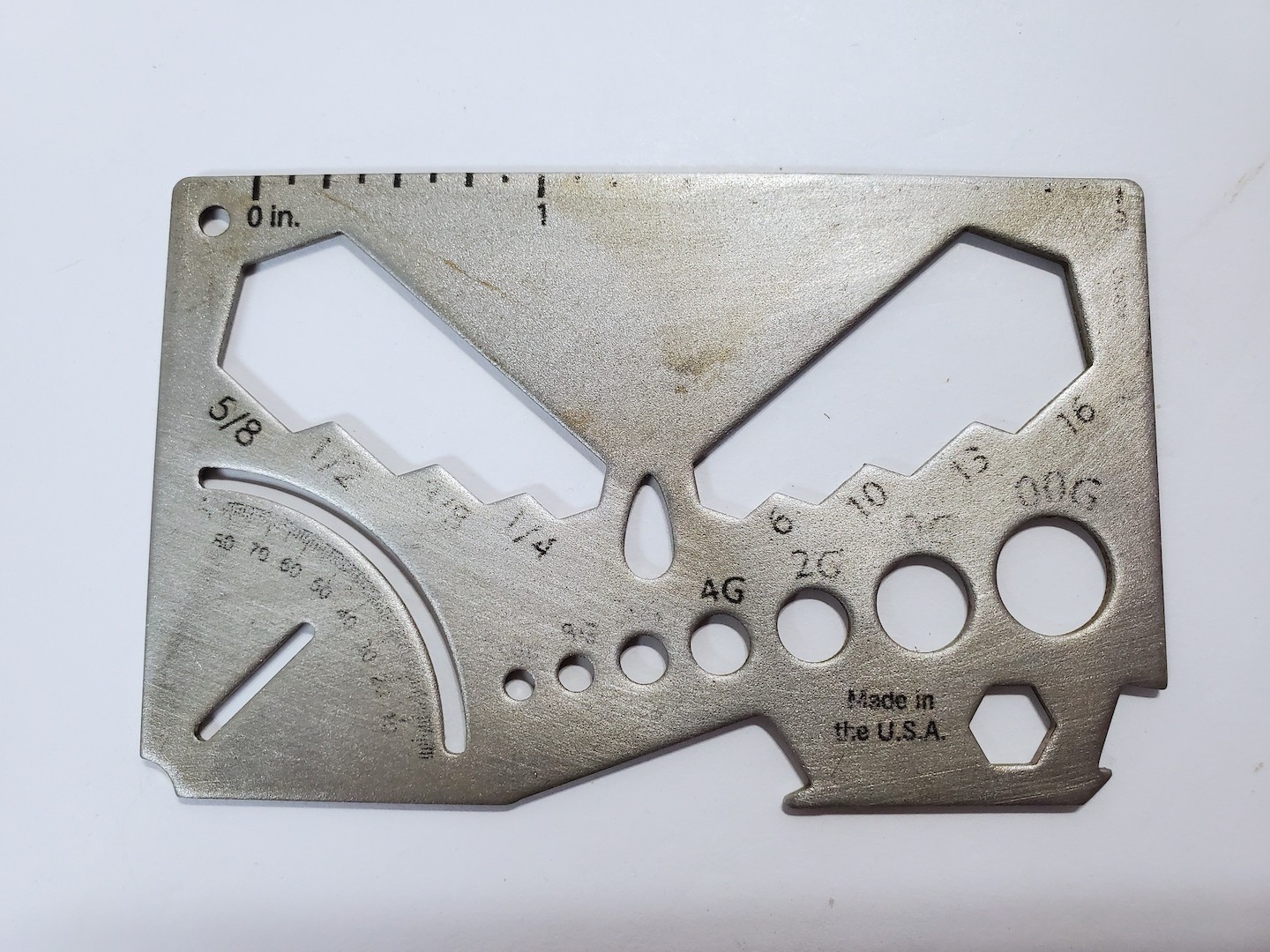 12 in 1 Multi SURVIVAL TOOL Wallet Card Size Solid Metal Made In USA