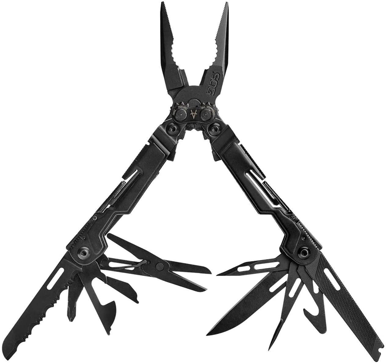 SOG PowerPint Black Multitool 18 Tools Lightweight Everyday Carry Utility Tool
