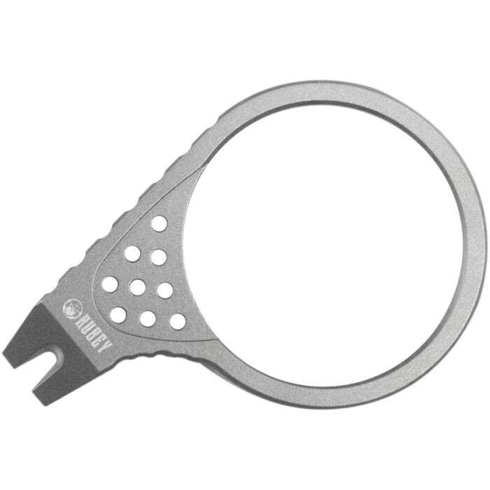 Kubey Pry Tool Gray With Finger Ring Titanium Construction Durable Lightweight