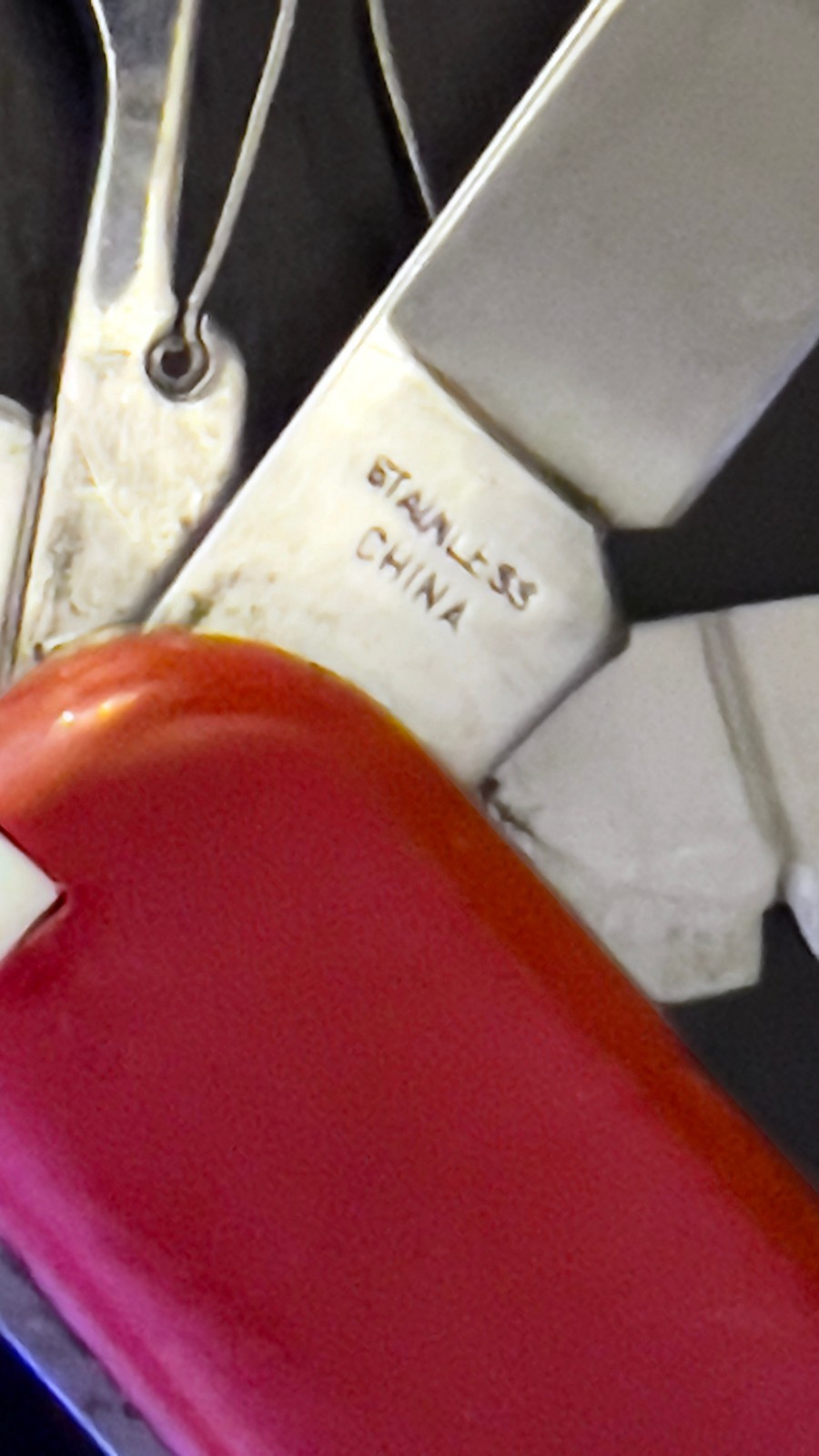 Vintage 3.5″ Red 7-in-One Multi-Tool Folding Pocket Knife
