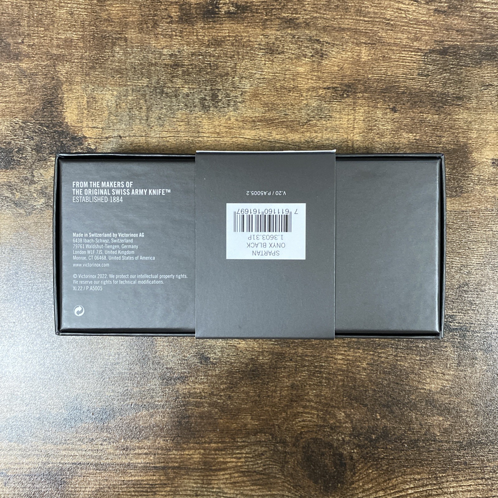 Victorinox Swiss Army Knife Onyx Monochrome Black Spartan – New Unused