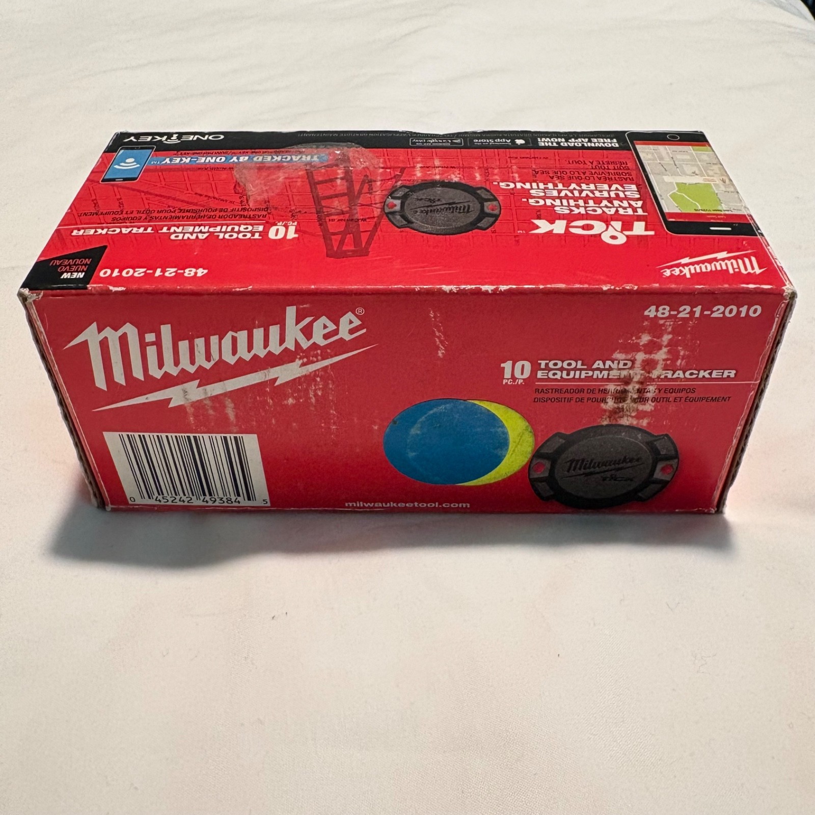 Milwaukee One-Key TICK 48-21-2010 Bluetooth Tracking Tag Tool/Equipment 10 pk