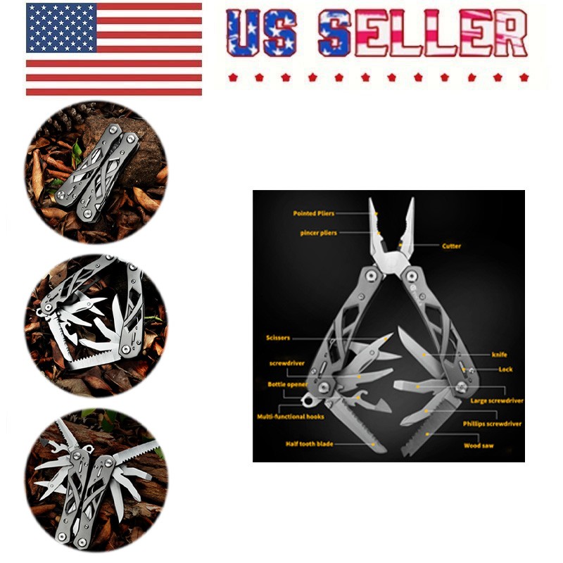 Pocket Knife Edc Multitool Multi Plier Needle Nose Pliers Wire Cutting Tool