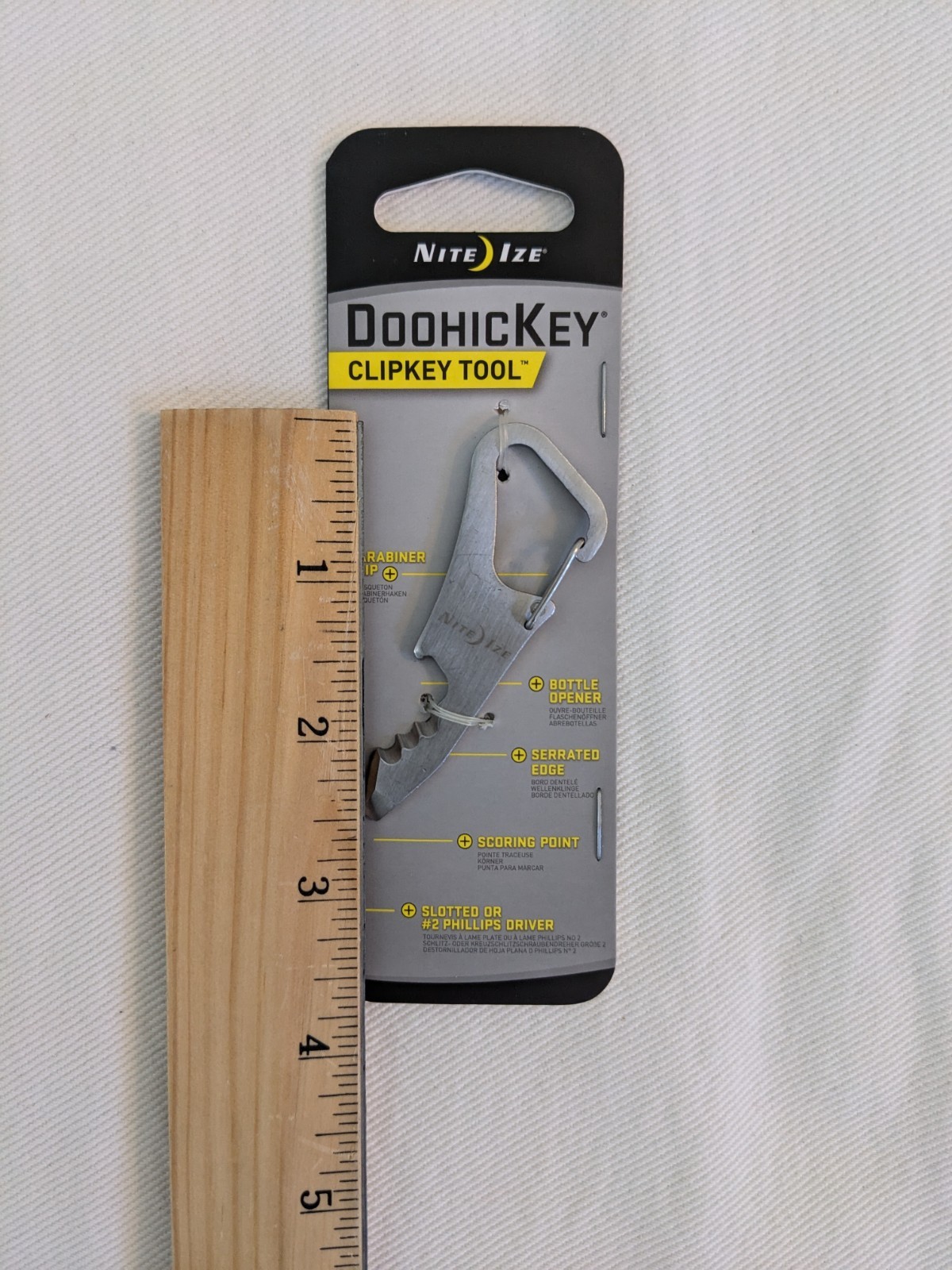 Nite Ize DoohicKey Keychain Mini Purpose Multi Tool Stainless Steel ClipKey Tool