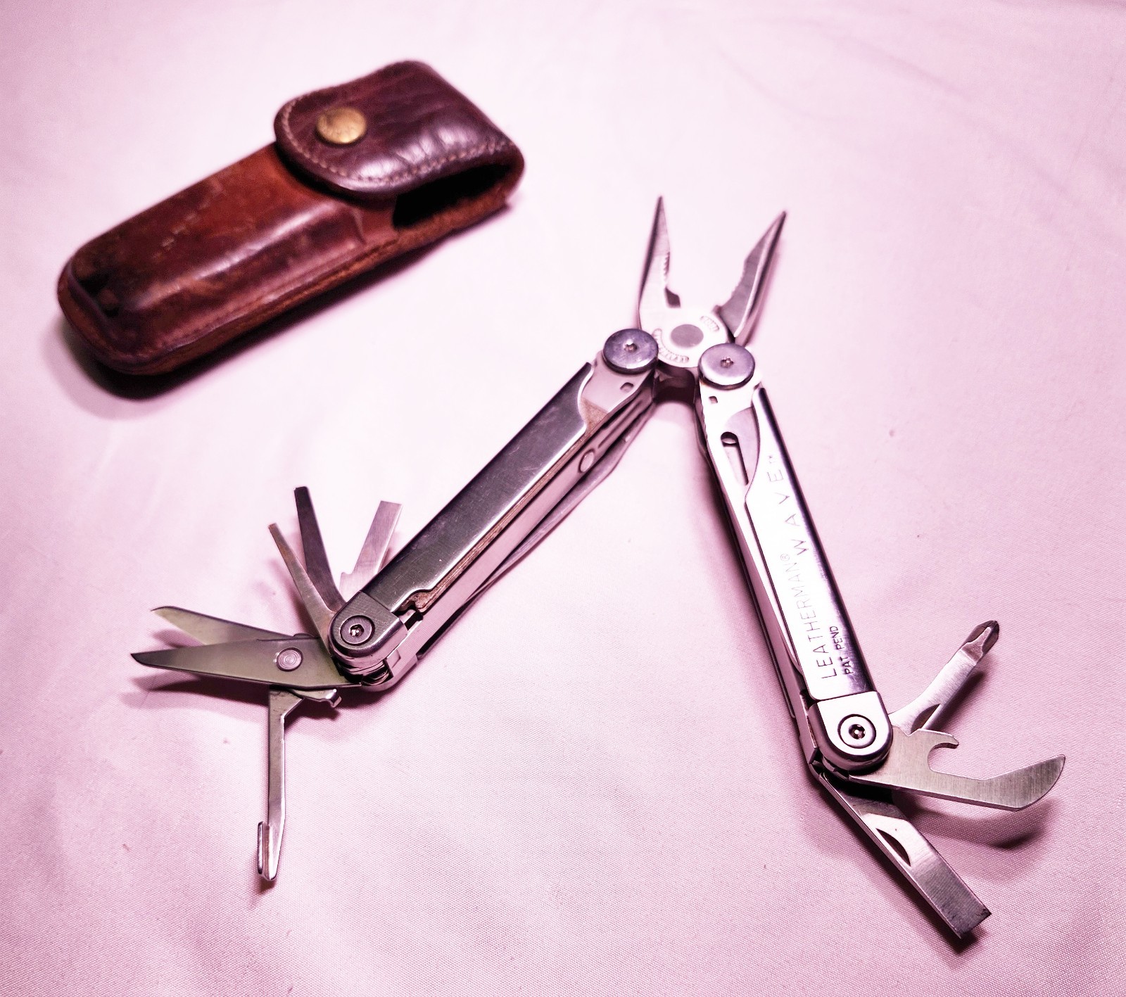 Leatherman Wave PAT PEND 1998–2000 Early First Gen + Leather Sheath Vintage