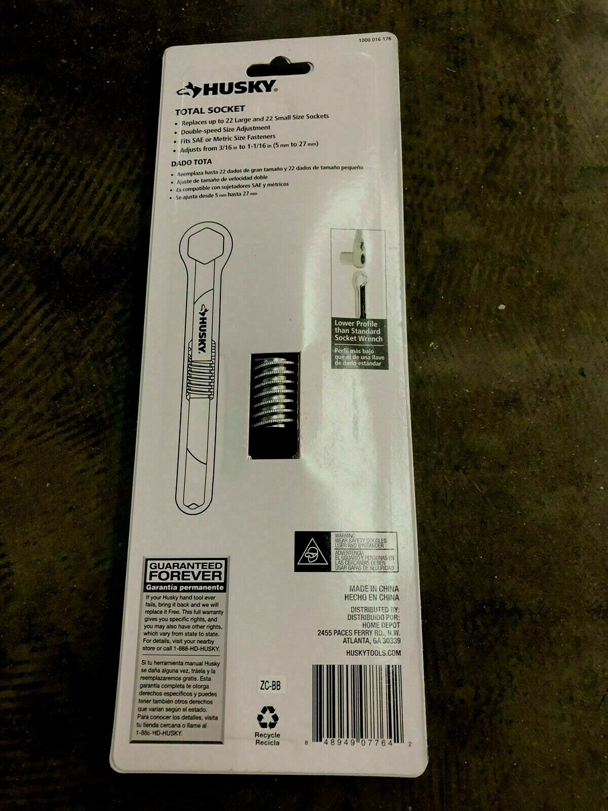Husky Total Socket Wrench – Replaces 44 SAE or Metric Sockets – NEW IN PACK