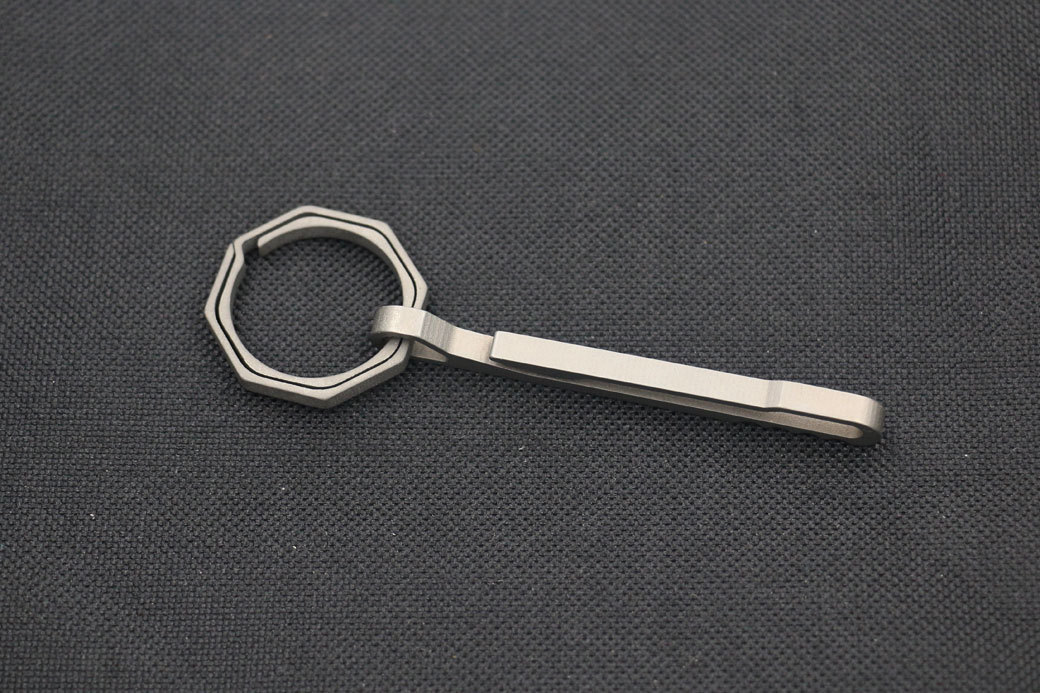 EDC Titanium TC4 Key Chain + Key Ring Belt Clip Molle Pecket Outdoor Tool KCR-8