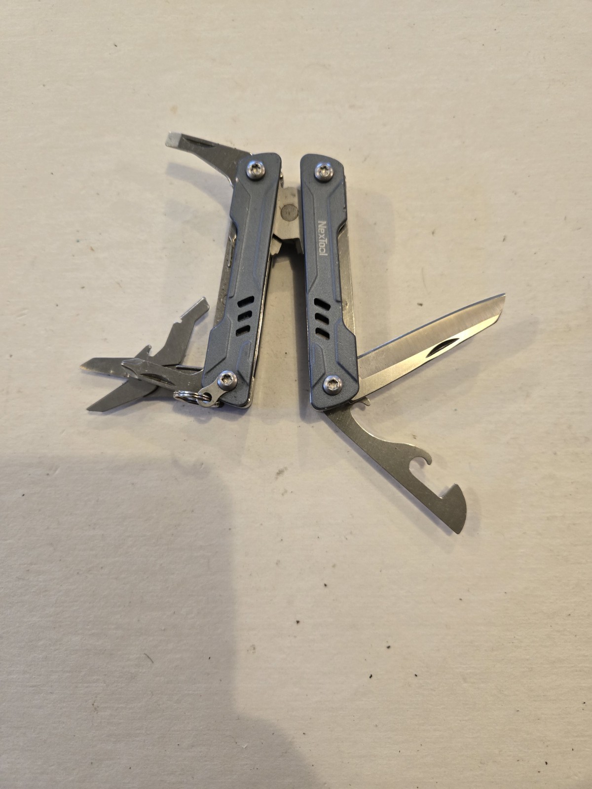 NexTool Mini Sailor Pliers Mutitool Nine Total Tools w/ Blue Aluminum Handles