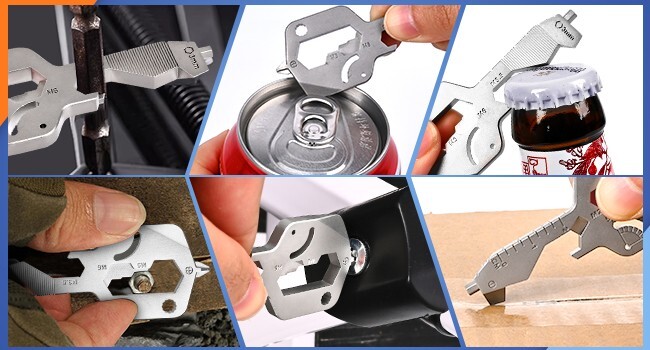Multi Tool Key 20 In 1 Camping Key Chain Cycling Every Day Carry, pack of 2