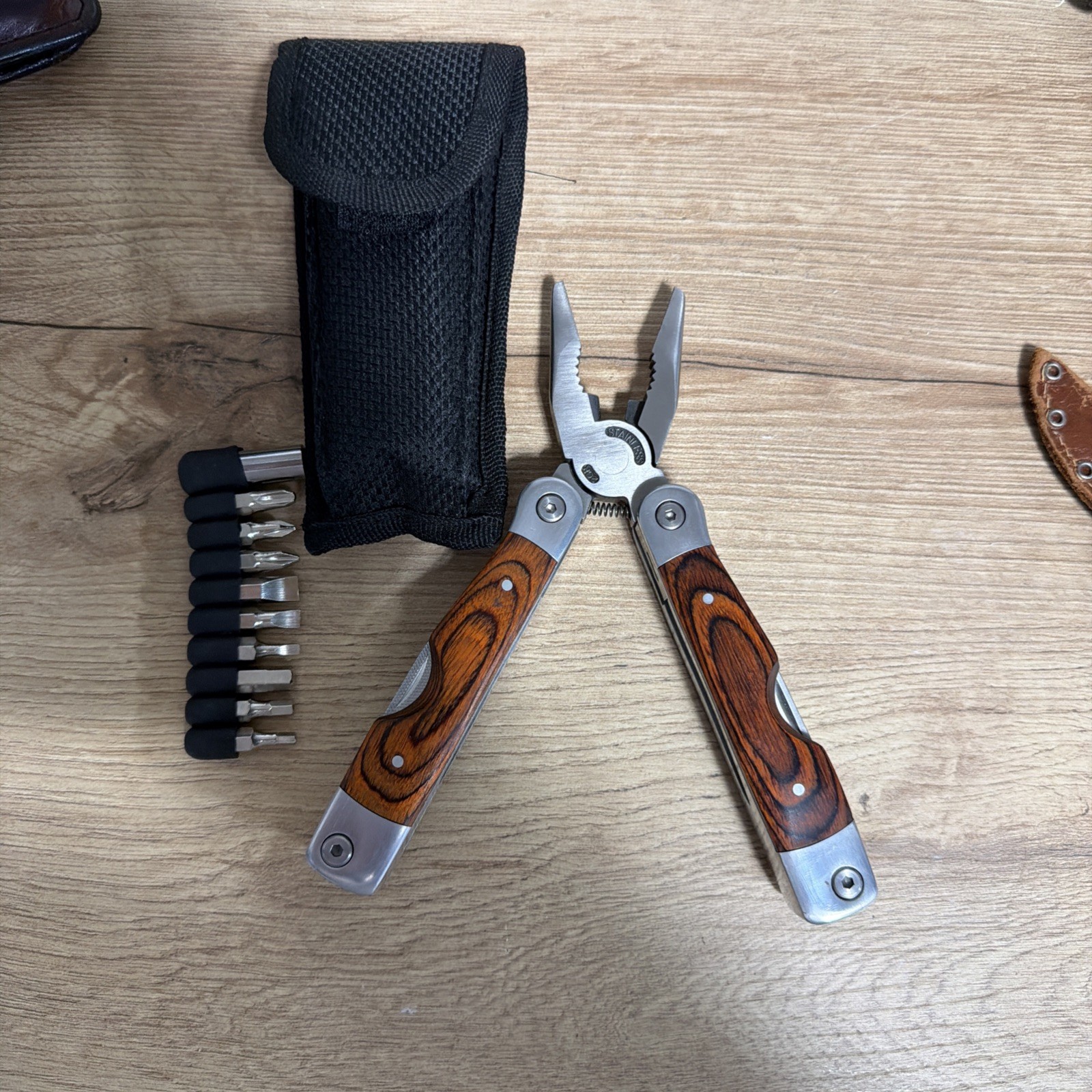 UnBranded 12 In 1 Multi Tool With Sheath And 10 Bits Stainless Steel