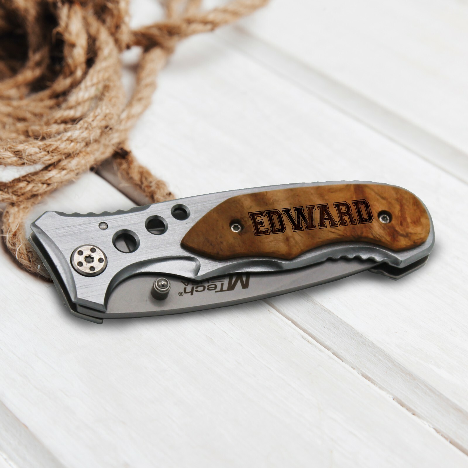 Personalized Pocket Folding Knife with Metal Blade – Groomsmen Gift and more