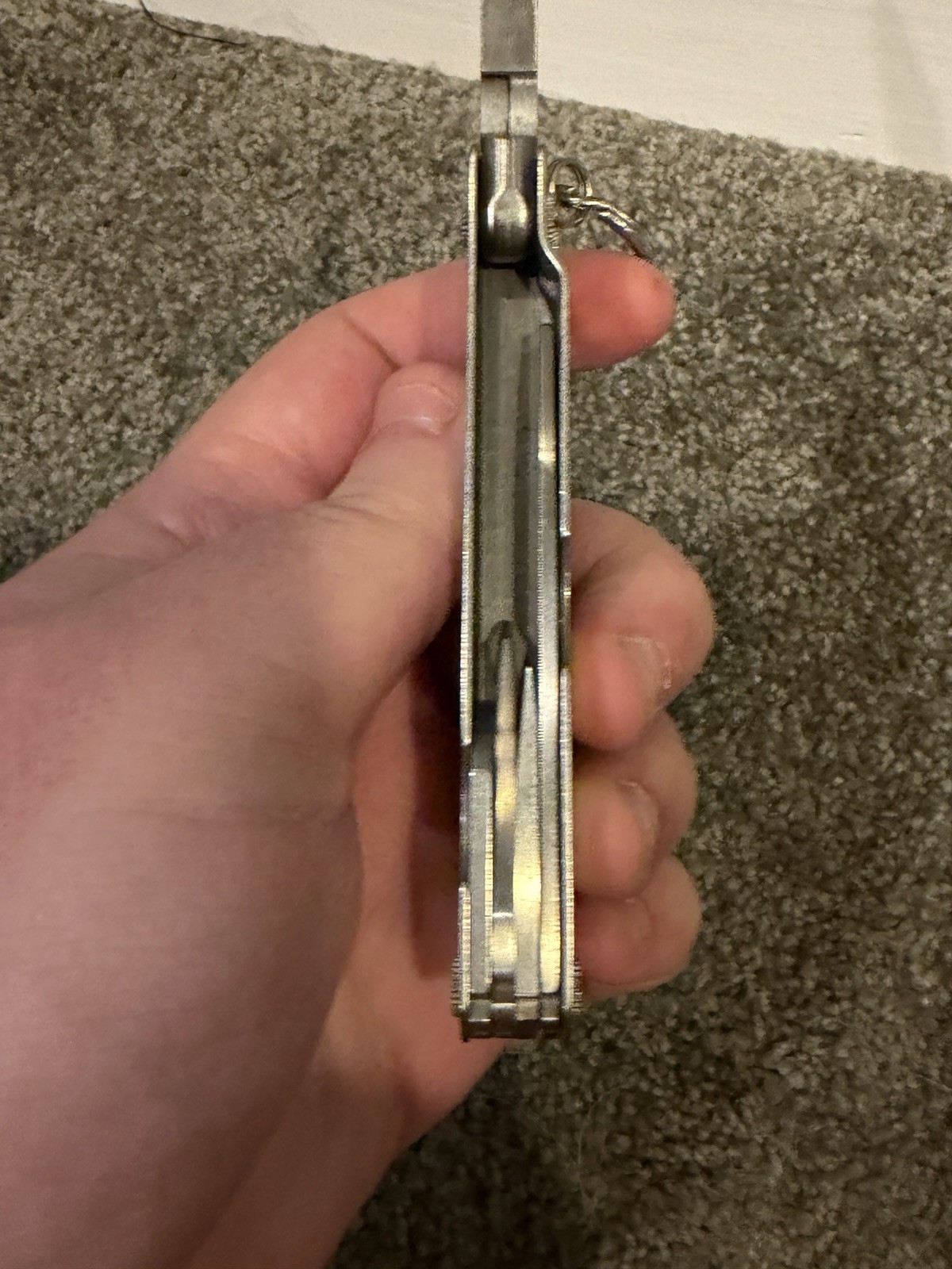 Cabelas Letherman Multi Tool Silver With Ring Made In USA Good Condition