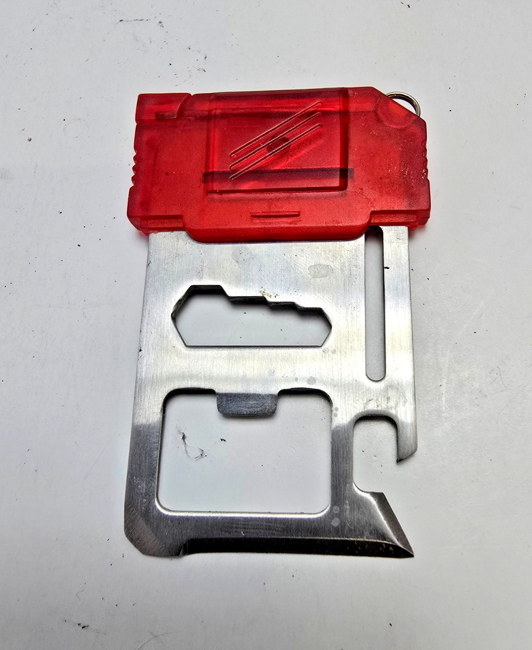 CSK Proshop Credit Card Size Multi Survival Tool 11 in 1 Red Safety Hard Case