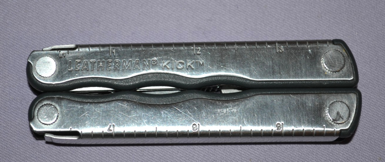 Genuine Leatherman Kick Silver Multi-Tool Knife, Pliers & Other Tools — Great
