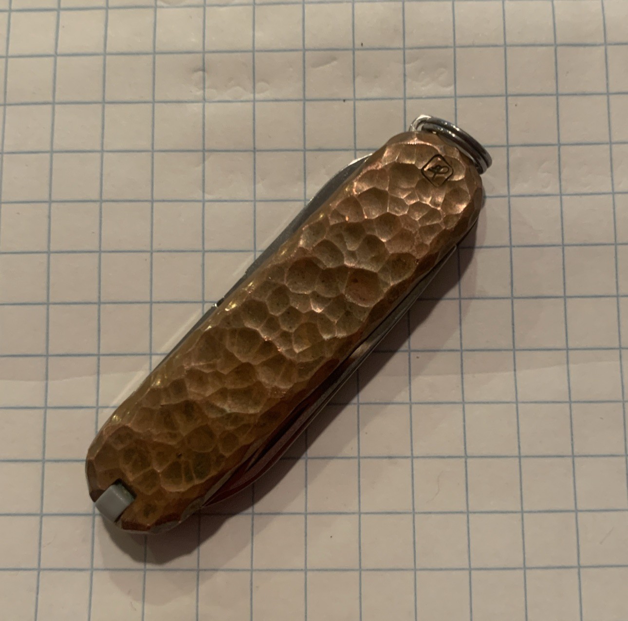 Victorinox Custom Copper Classic SD Pocket Knife Hammered Satin Finish MSRP $220