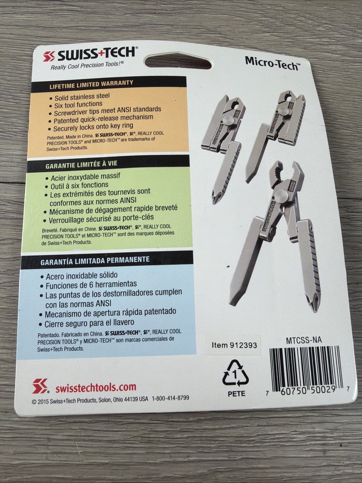 Swiss+Tech 6 In 1 Utili-Key Tool Pliers Wire Cutter Screwdriver Shear Ruler
